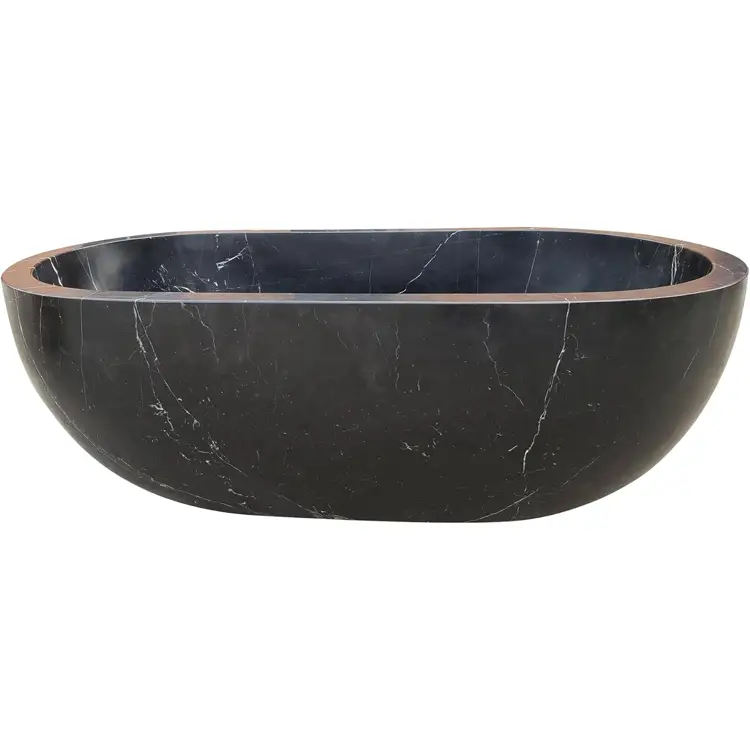 ct copper tailor 60' handcrafted nero margiua marble bathtub ct copper tailor 60' handcrafted nero margiua marble bathtub
