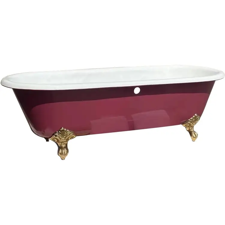 ct copper tailor 67” cast iron freestanding clawfoot red bathtub ct copper tailor 67” cast iron freestanding clawfoot red bathtub