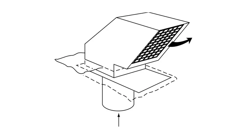 Hood Roof Duct Angled